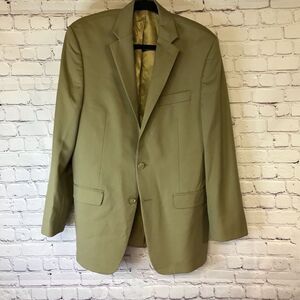Lauren Ralph Lauren Classic Wool Lined Blazer Sport Jacket Tan Size 40 Regular